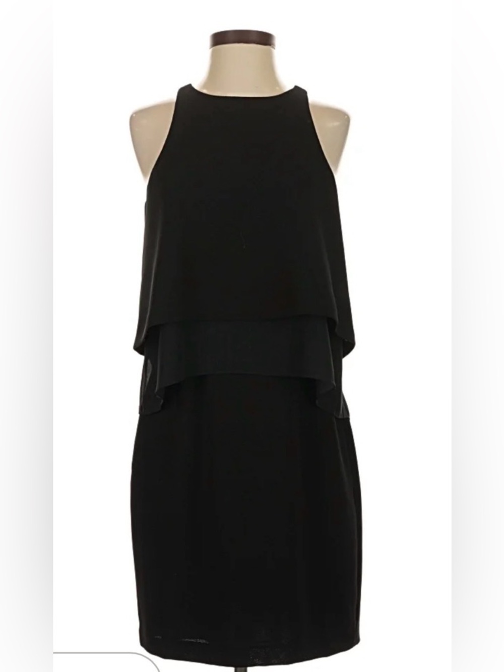 Club Monaco Black Layered Sleeveless Dress